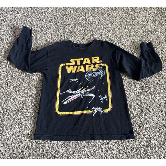 Star Wars Other - Star Wars Boys Black "Star Wars" Long Sleeve Tee Size 10/12